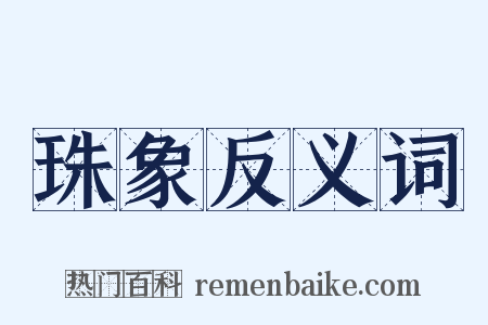 珠象反义词是什么意思的图片